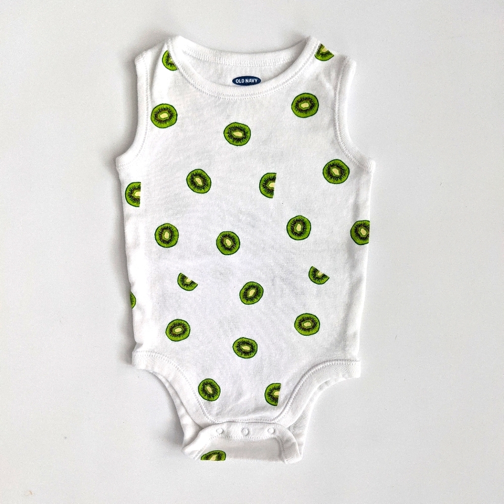 Old Navy Kiwi Print Sleeveless Onesie Bodysuit